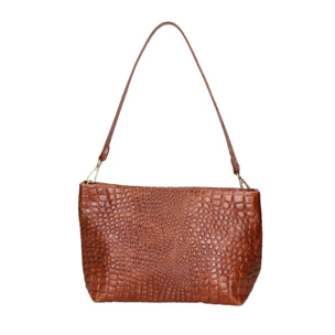 Borsa a spalla da donna - Modello Lorelei - Vera pelle croco - 33.0 x 19.0 x 10.0 cm