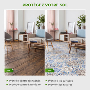 Sticker Sol avec laminat de Protection en Plastique Anti-dérapant | Stickers adhésif Sol - CARRELAGES SOL HORTENSIA - 1 sticker