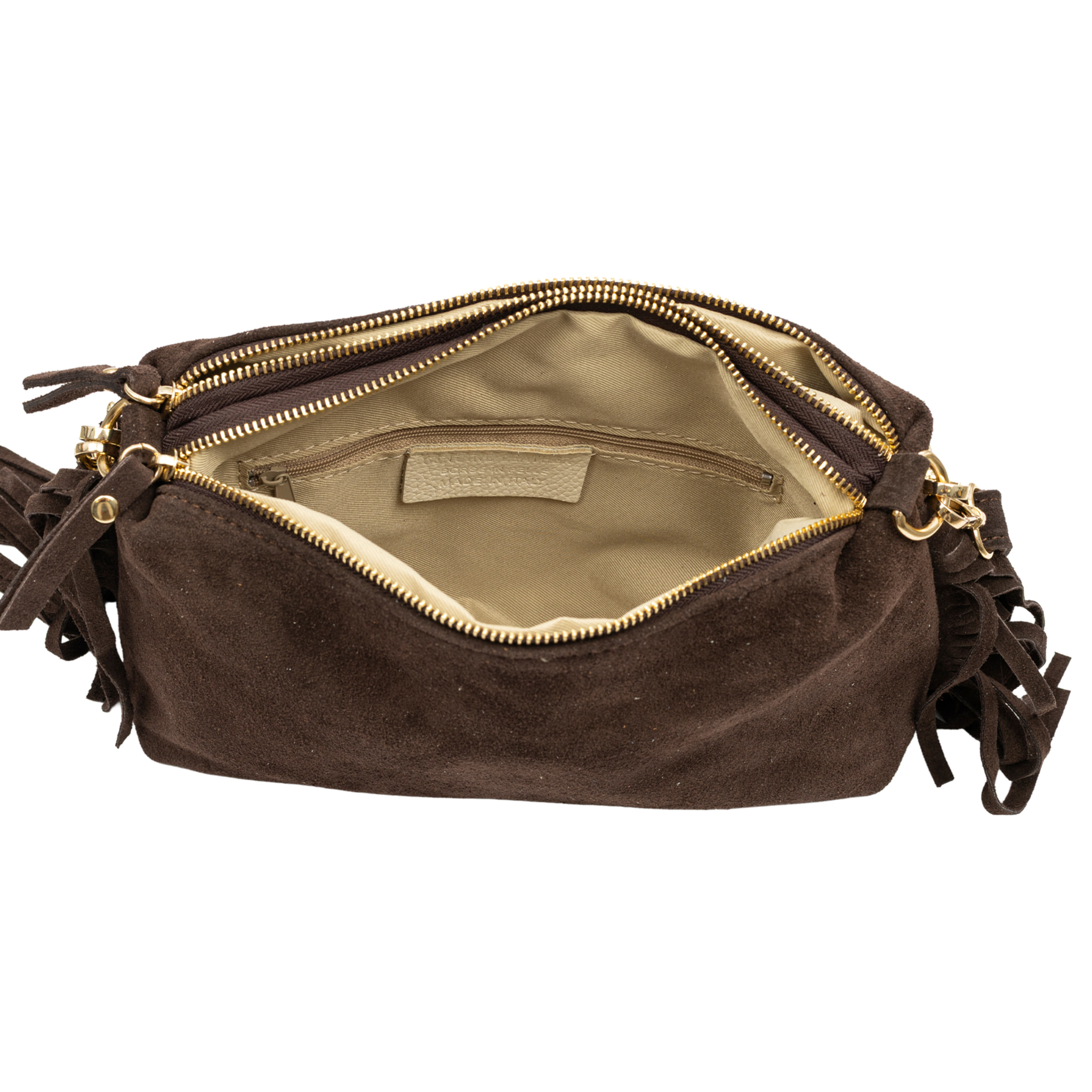 Benedetti Bolso de hombro Mujer. Piel auténtica Gamuza