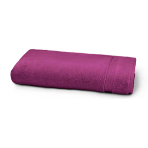 Drap de douche pur coton 550 g/m² uni violet Elea raisin