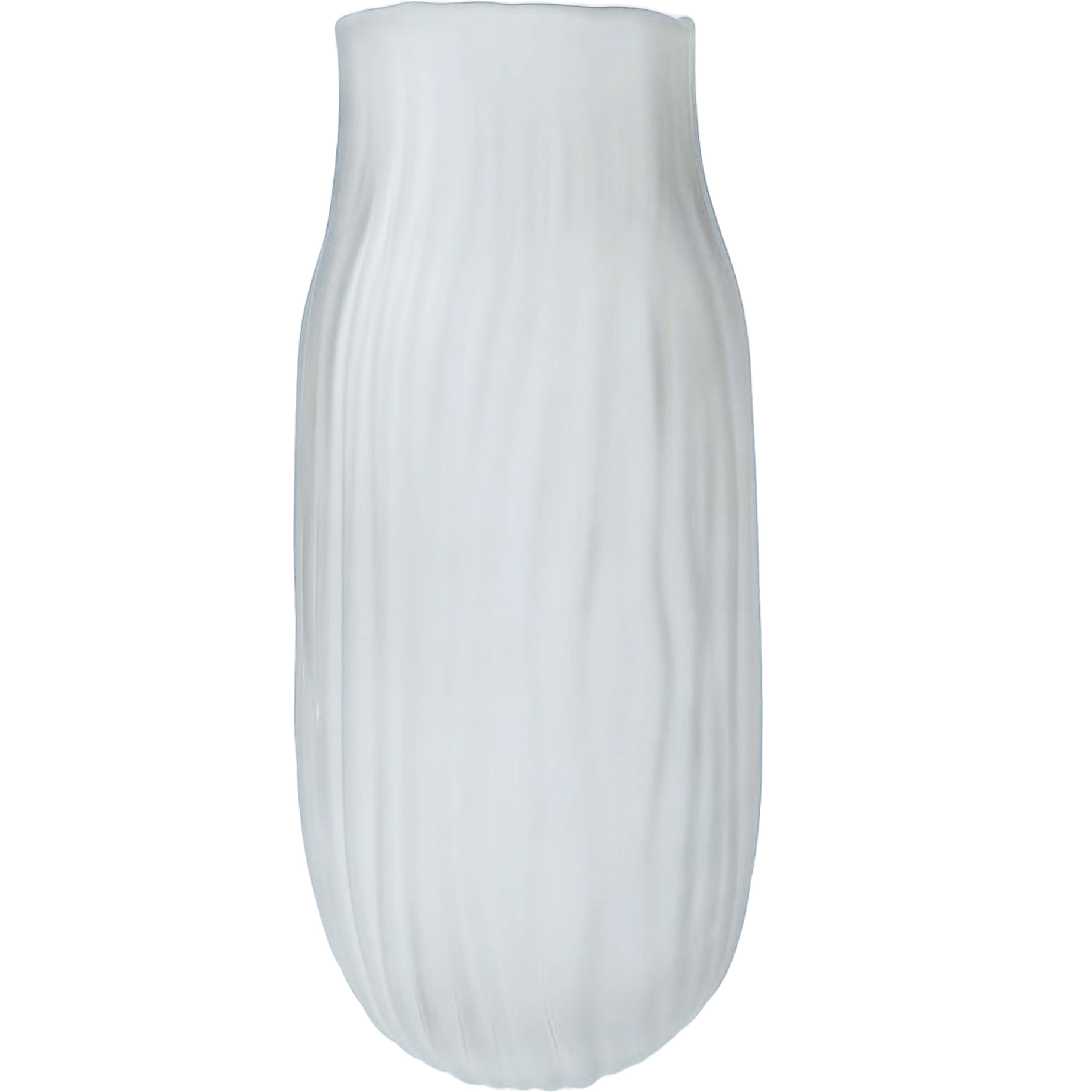 Vaso Rigato D.12,5Xh.26 Cm - Pezzi 2 - 12,5X26X12,5cm - Colore: Bianco - Bianchi Dino - Decori Casa E Complementi