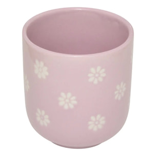 Coffret 4 tasses à café Margot motif fleuri