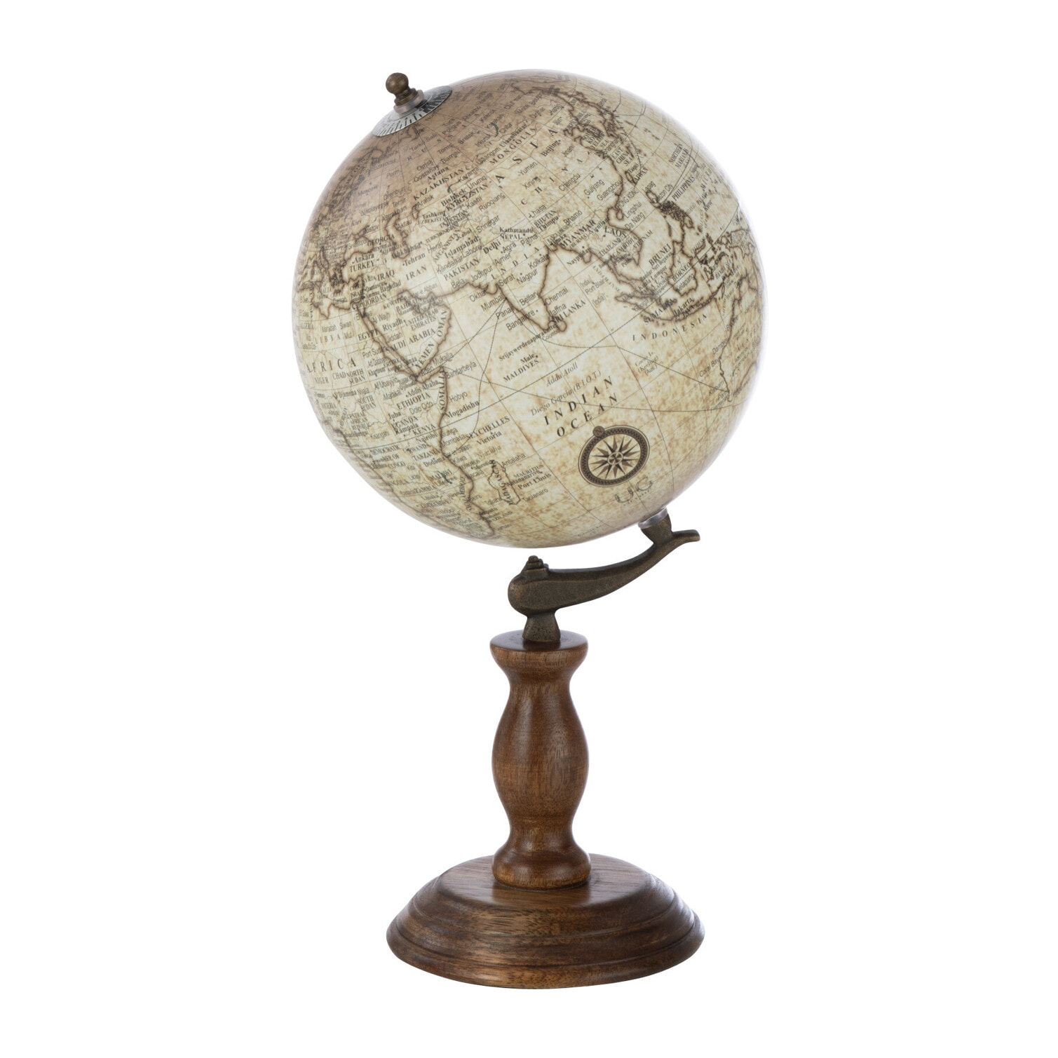 J-Line décoration globe Sur Pied - bois - beige/brun