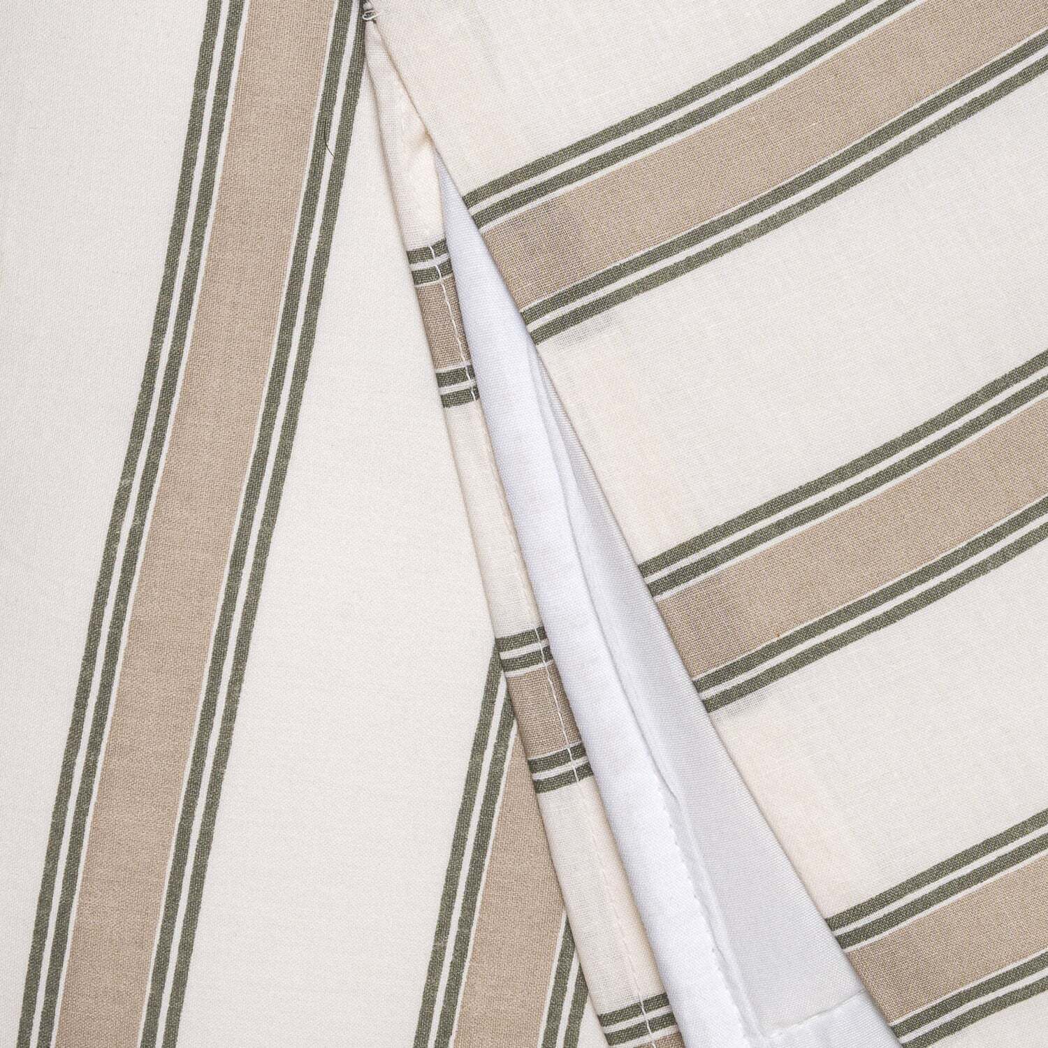 Copripiumino in cotone raya sitges verde secco – taupe