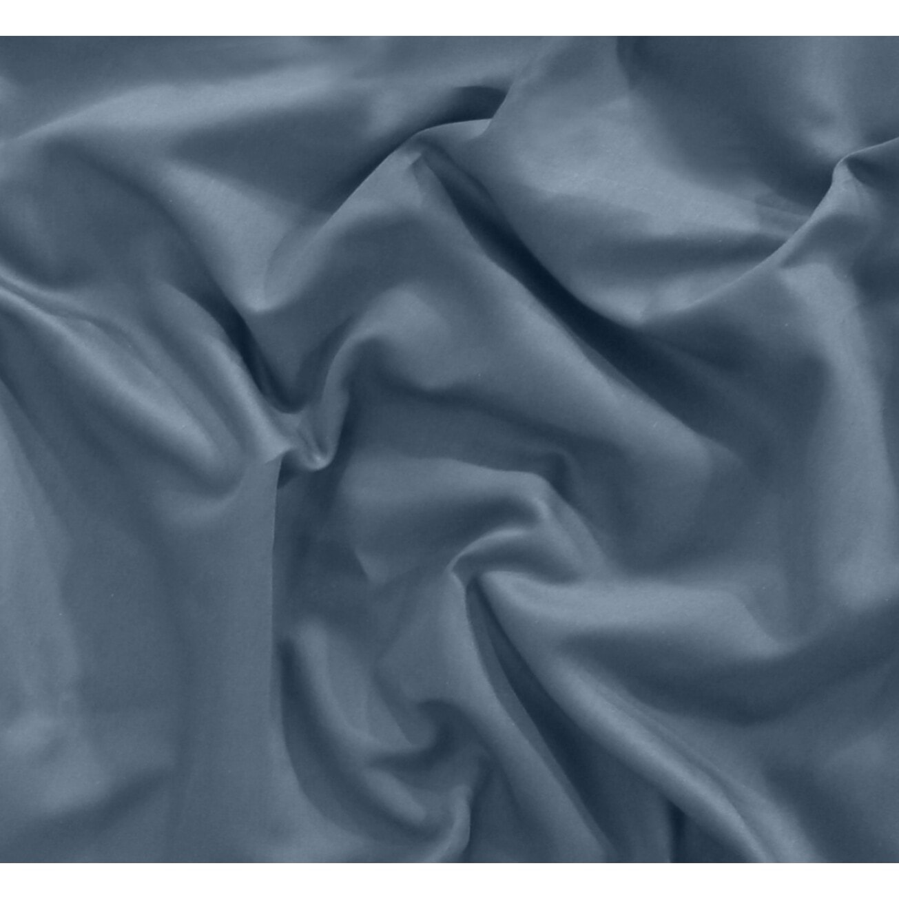 Drap plat satin de coton bleu