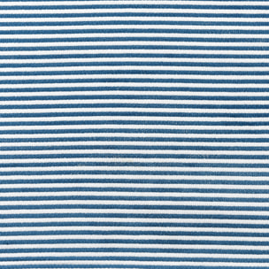 Coussin rayé à pompons - Bleu