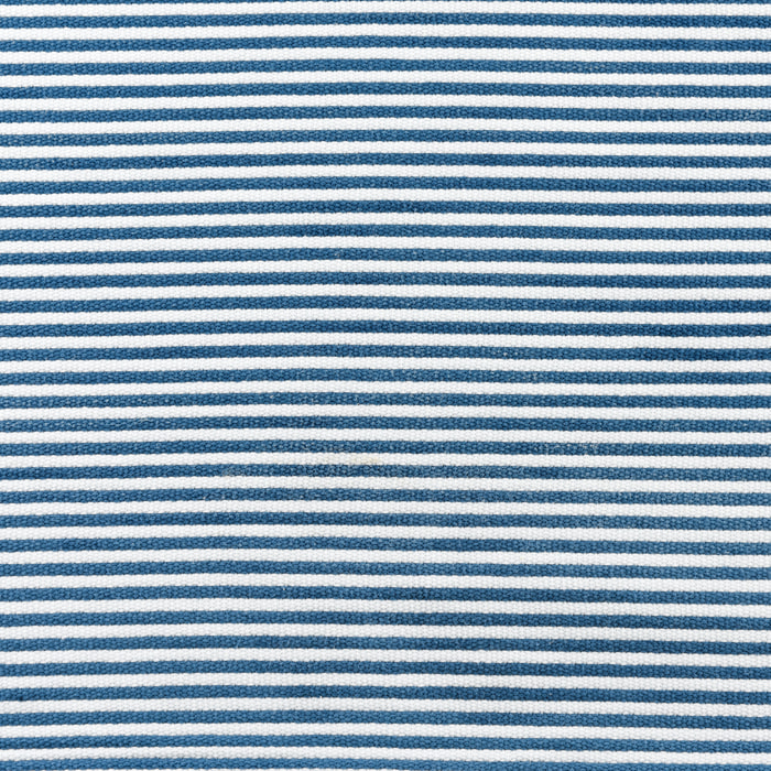 Coussin rayé à pompons - Bleu