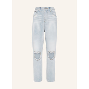 PHILIPP PLEIN Denim Trousers Loose Fit HEART
