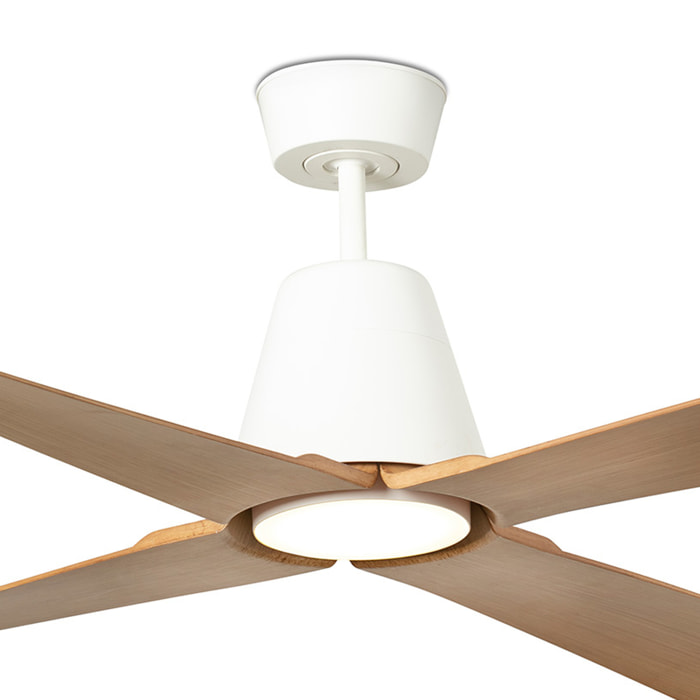 TYPHOON M LED Ventilador de techo blanco/madera