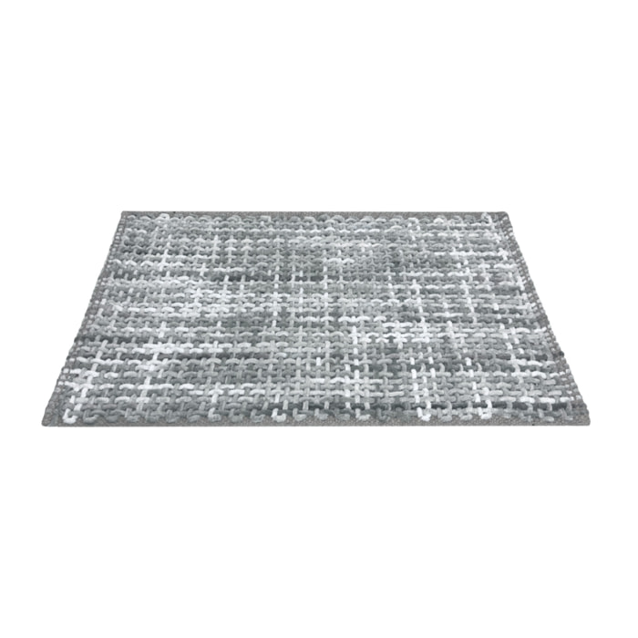 Tappeto Bagno Doccia Antiscivolo Super Assorbente Modello Plot Grigio