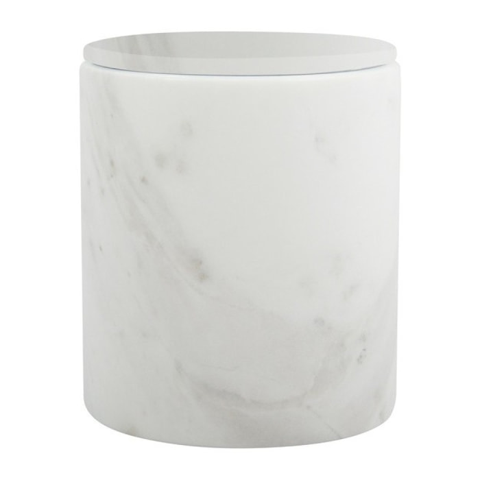 Boite à  cotons Marbre SANA Blanc Spirella
