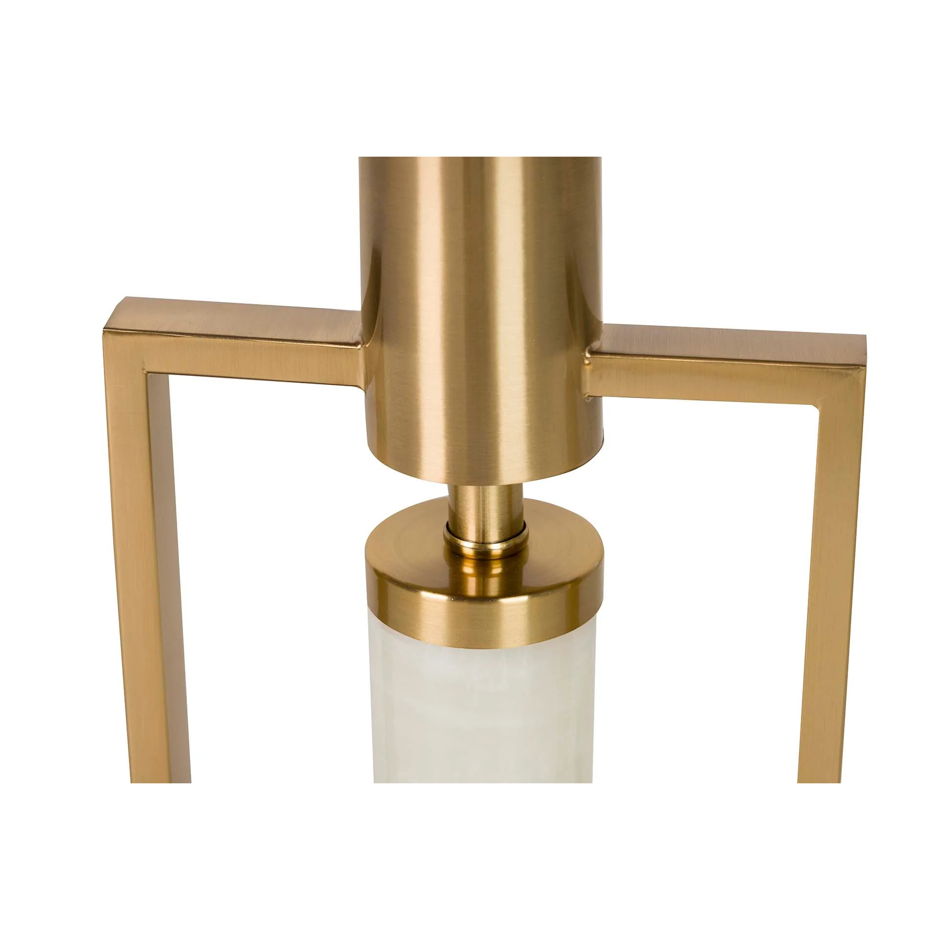 Lámpara Sobremesa Cristal Metal Dorado 40x20x61 Cm