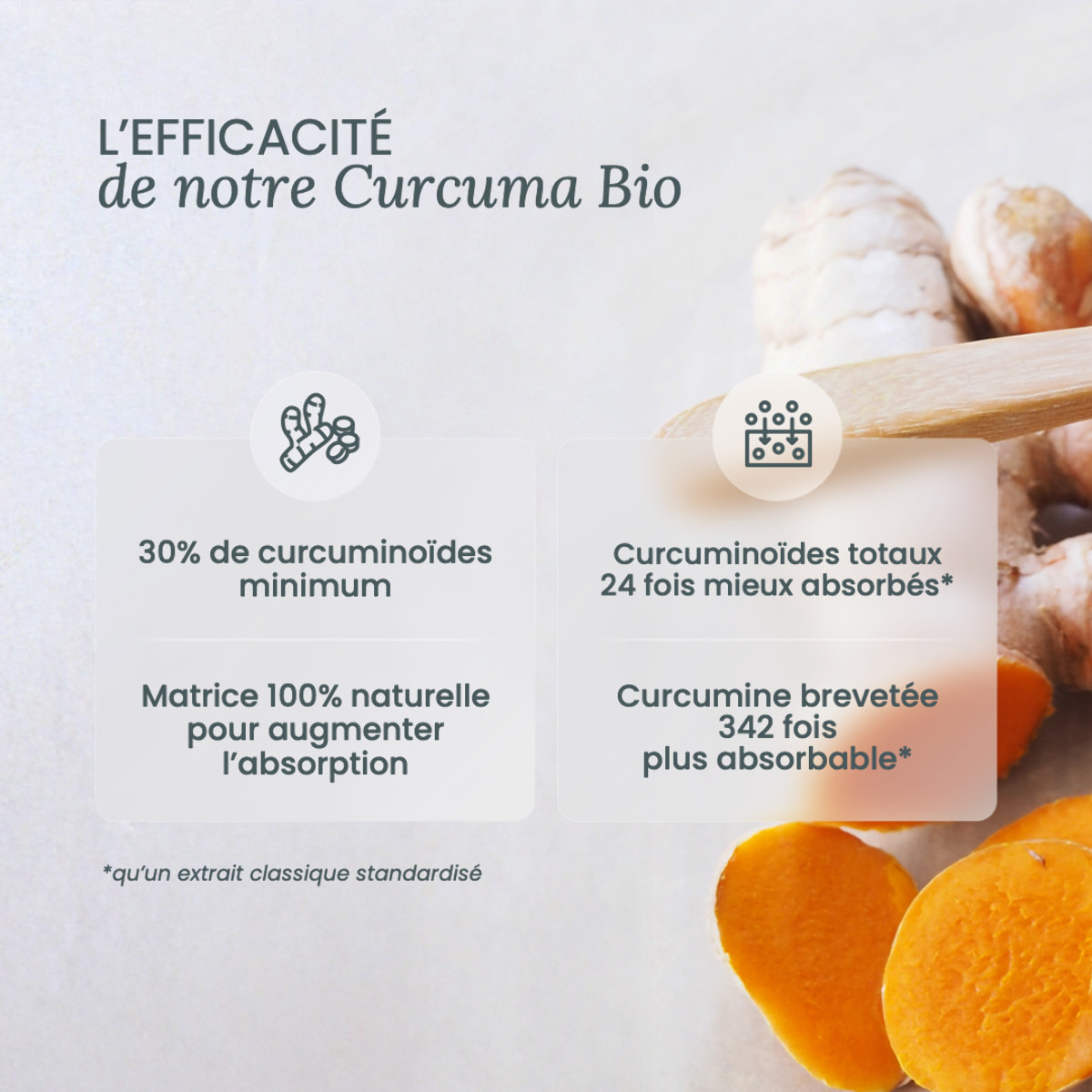 Nutri&Co Curcuma Bio Breveté Haute Absorption pour Articulations - 60 gélules Vegan