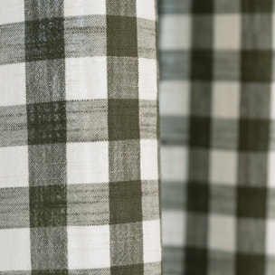 Rideau 100% coton vichy LOURMARIN - Kaki