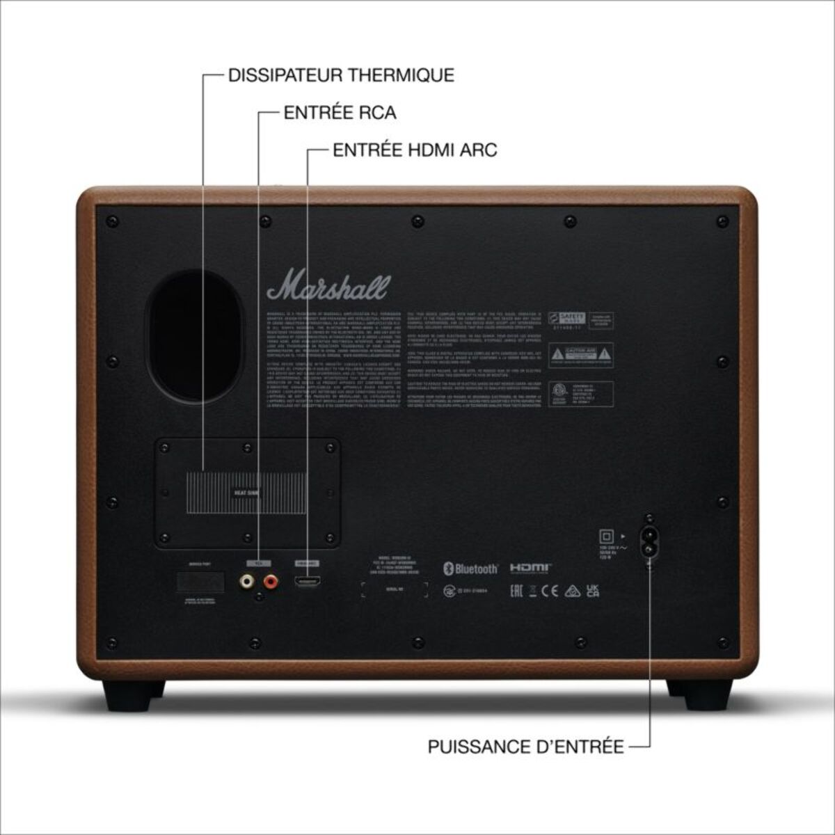 Enceinte résidentielle MARSHALL Woburn III Marron - Bluetooth, 90W, design rétro