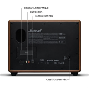 Enceinte résidentielle MARSHALL Woburn III Marron - Bluetooth, 90W, design rétro