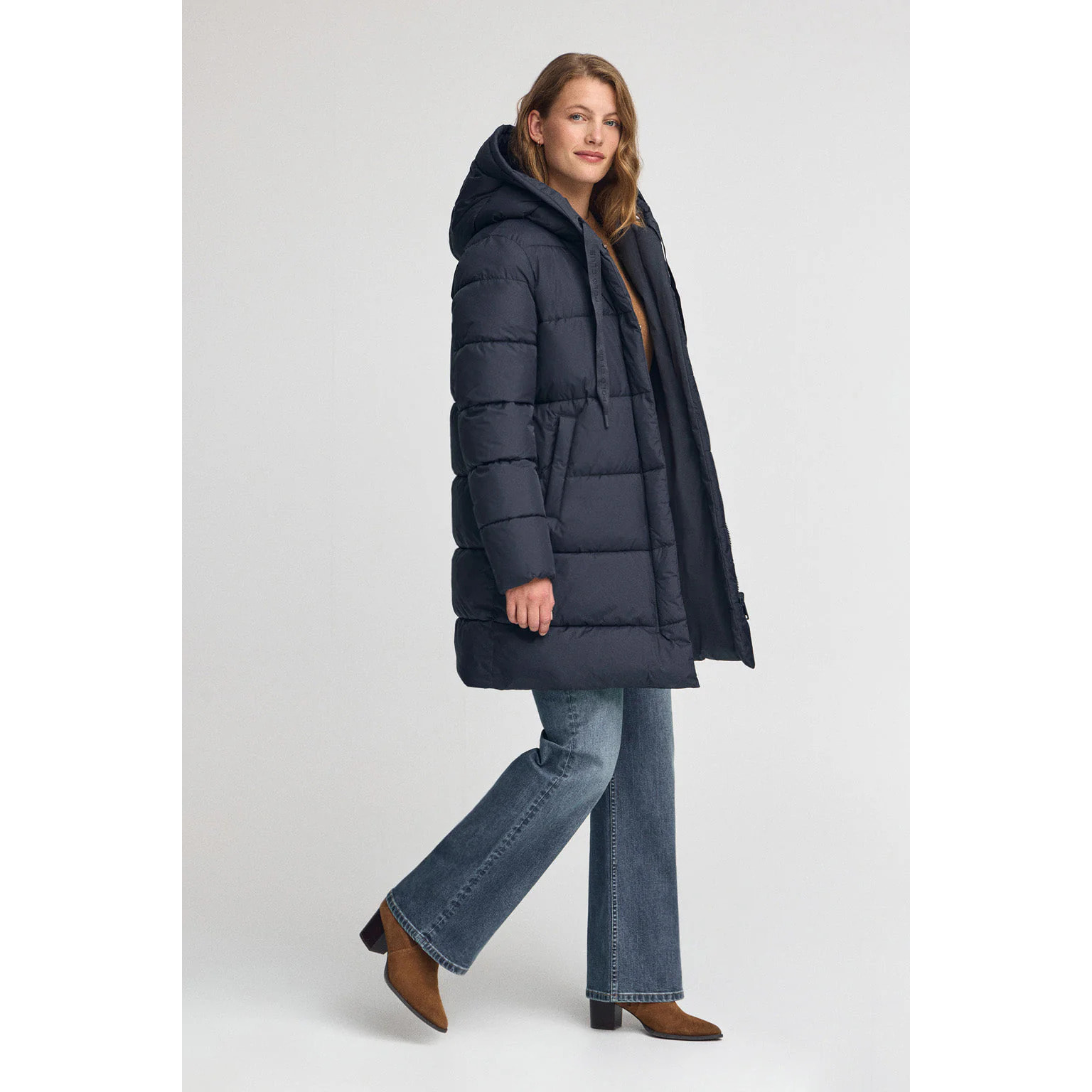 Chaqueta Gaia Reversible azul marino con logo Polo Club