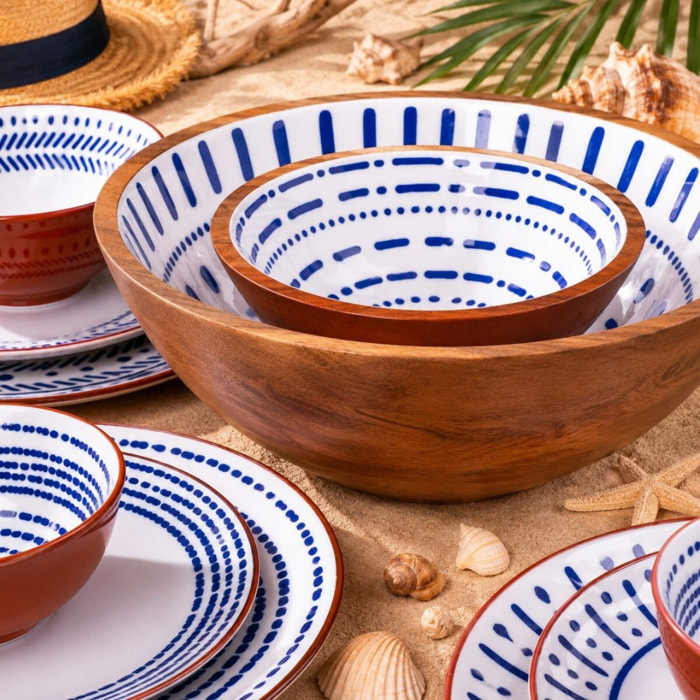 Set de 2 saladiers + couverts, SANTORIN