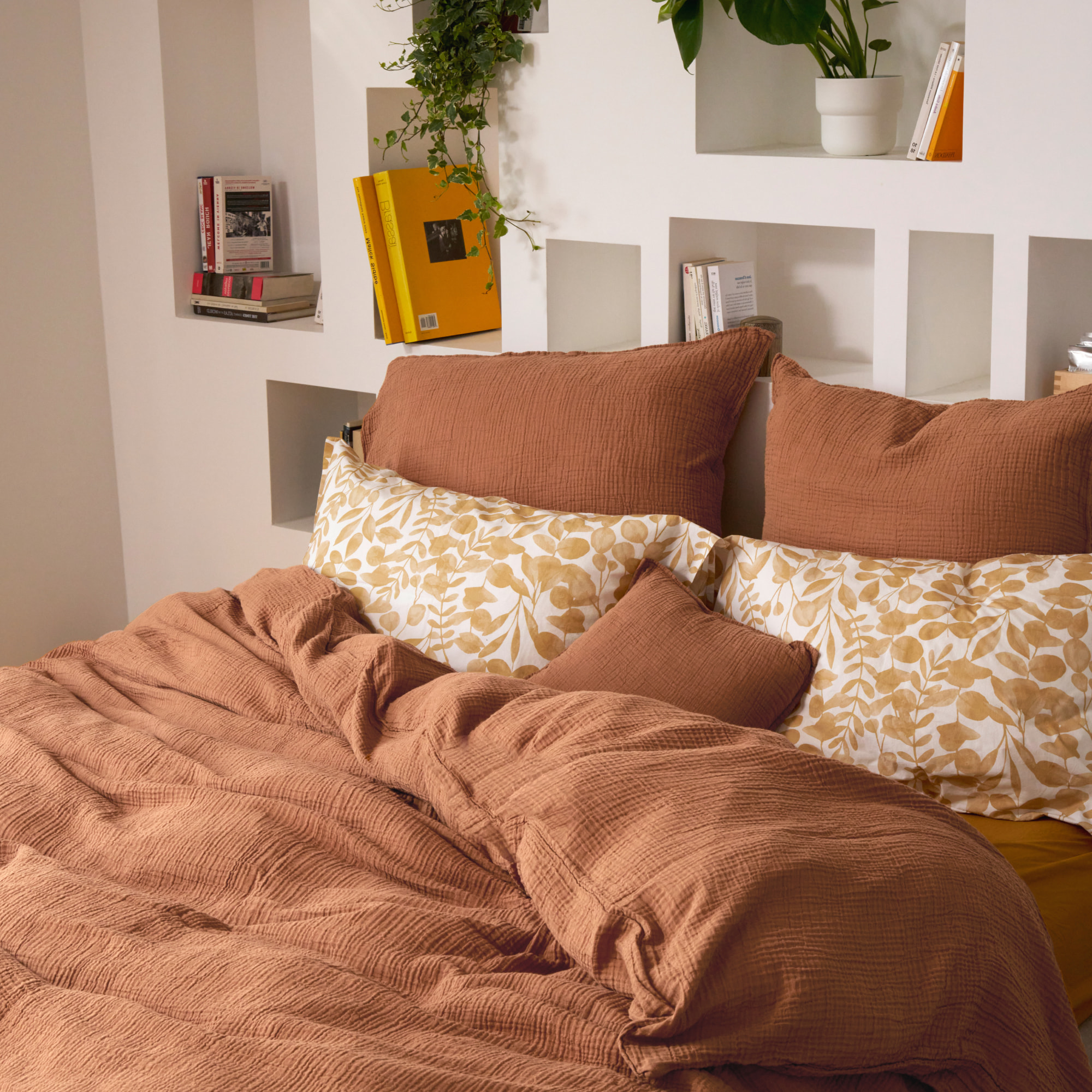 Housse de couette en gaze de coton, SIMPLEMENT GAUFRÉ