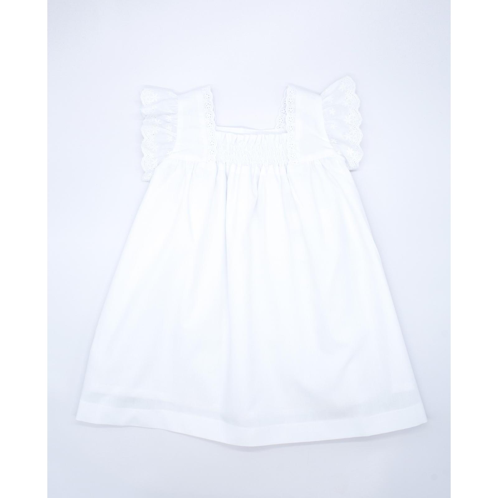 Vestido tira bordada popelín blanco