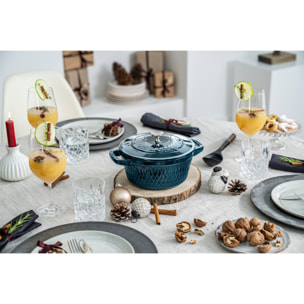 Cocotte twister 20 cm, Rond(e), La Mer, Fonte