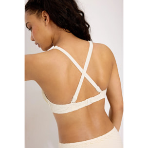 Top bikini contenitivo Beige