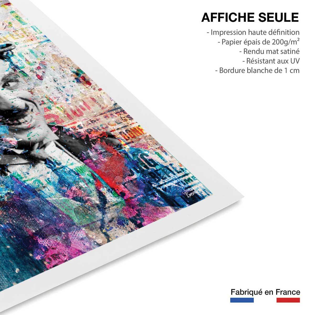 Affiche illustration graffiti chaplin Affiche seule