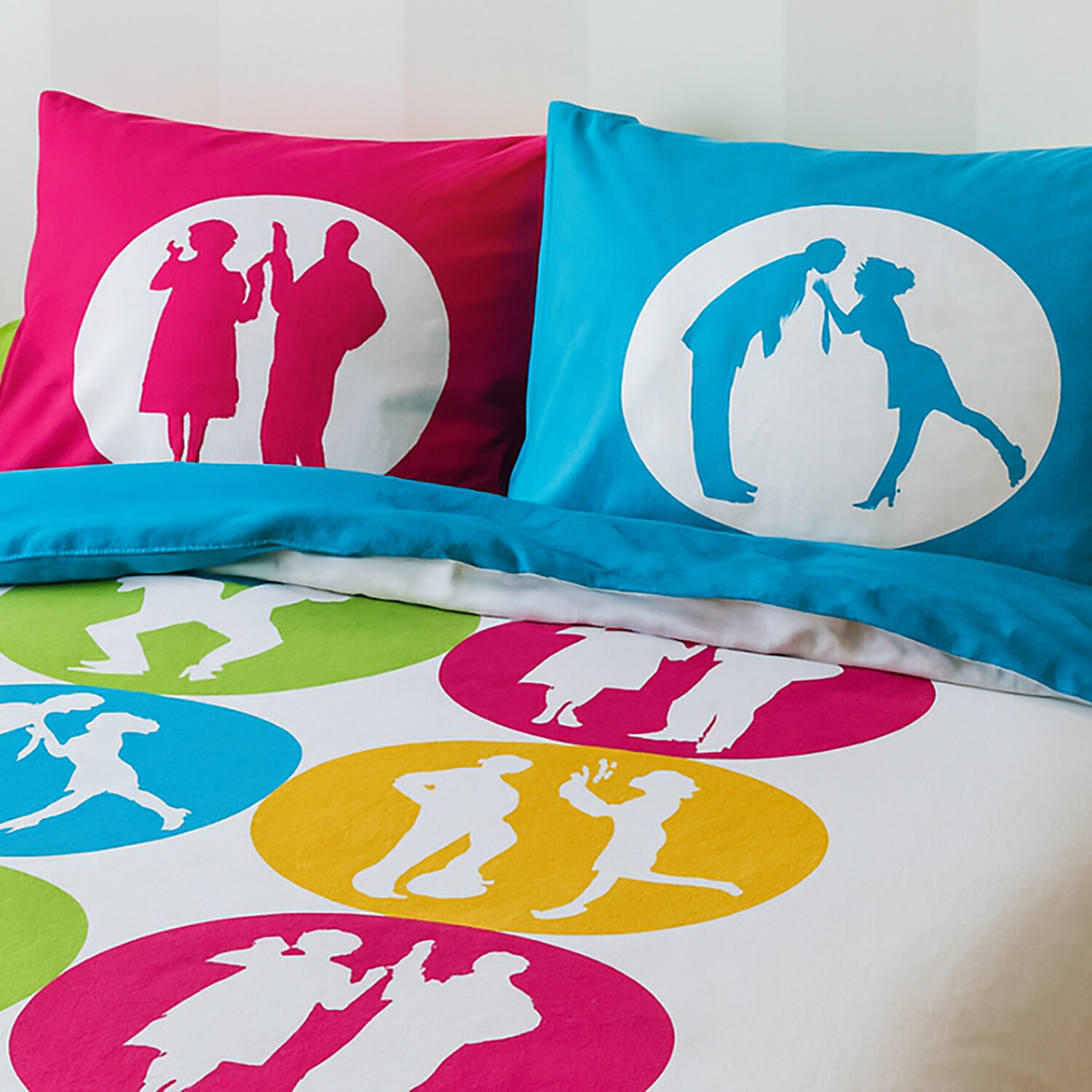 Parure housse de couette 100% coton scene de menage