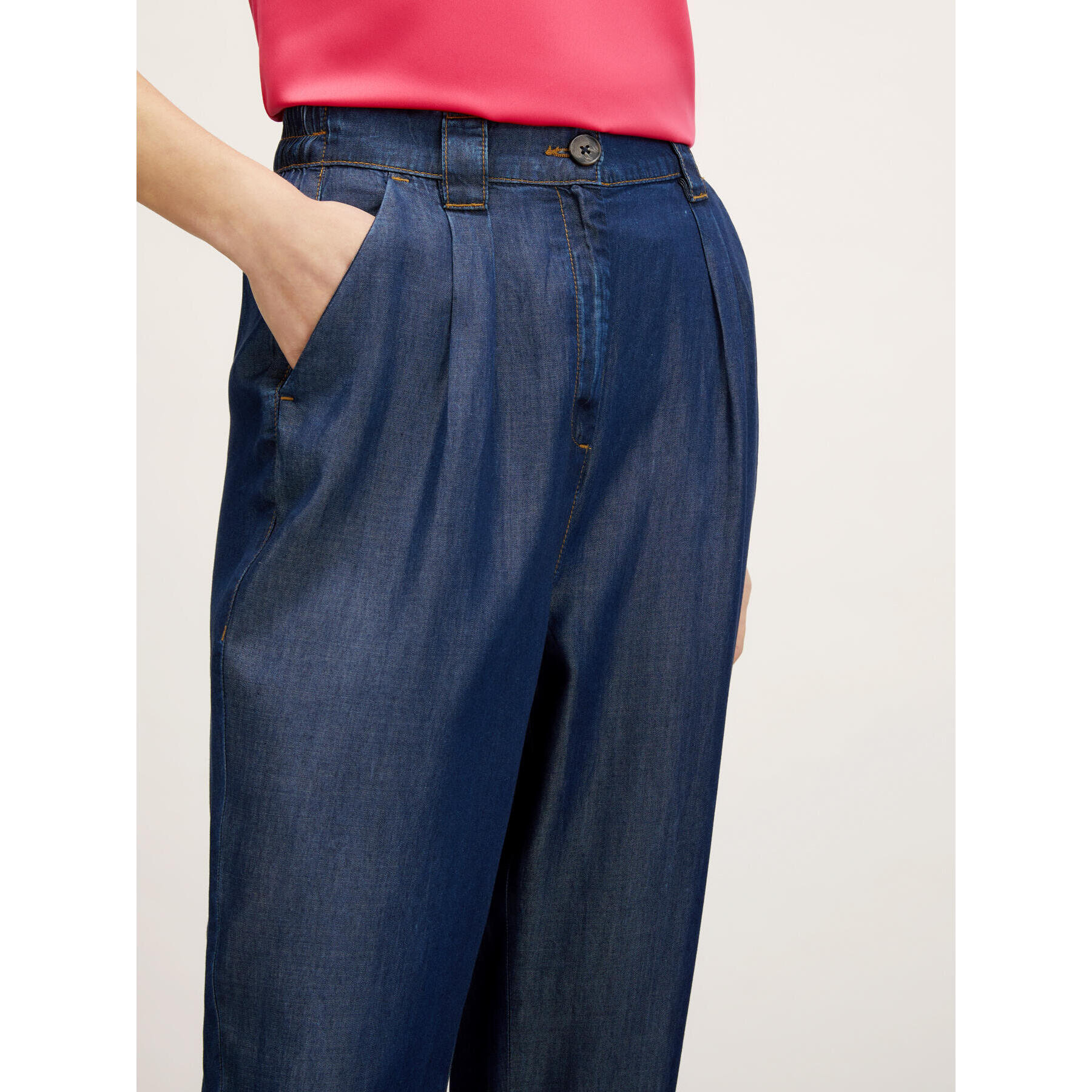 Motivi - Pantaloni carrot in TENCEL™ - Blu