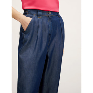 Motivi - Pantaloni carrot in TENCEL™ - Blu