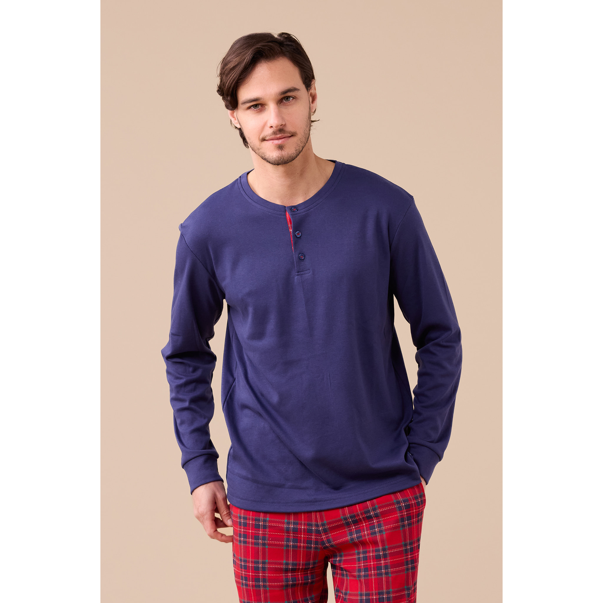 Pigiama uomo caldo cotone articolo tartan. Noidinotte
