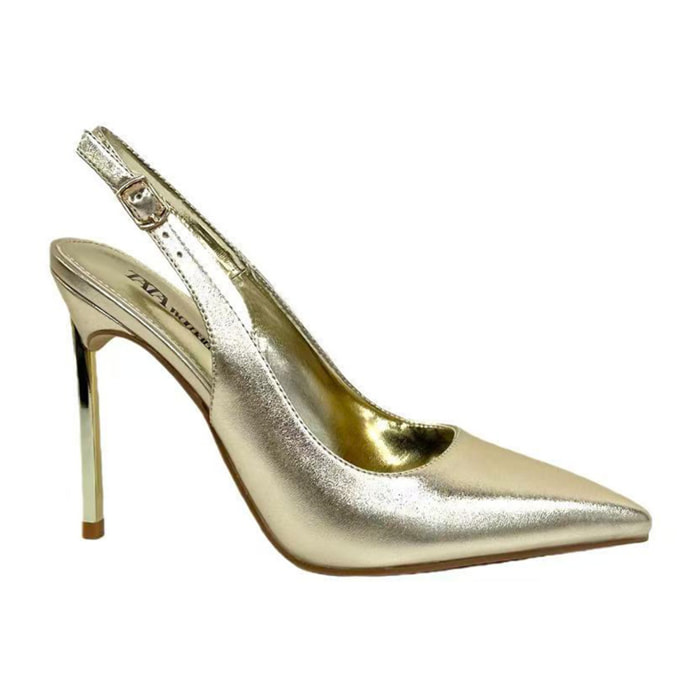 Décolleté sling back Donna Tata Italia Dorato