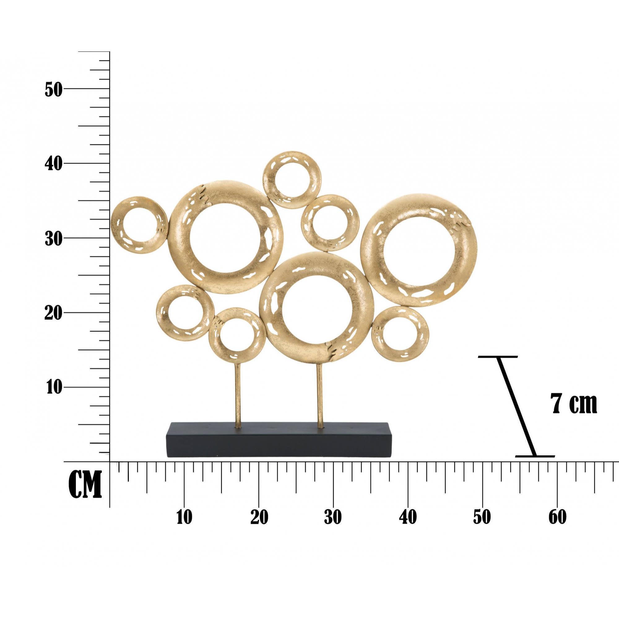 Pannello decorativo, Ferro, Colore Oro, Misure: 49 x 7 x 41 cm