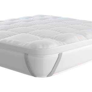 TOPPER ONE IN COTONE, TRAPUNTATO, CON ELASTICI, SINGOLO 80x195 cm