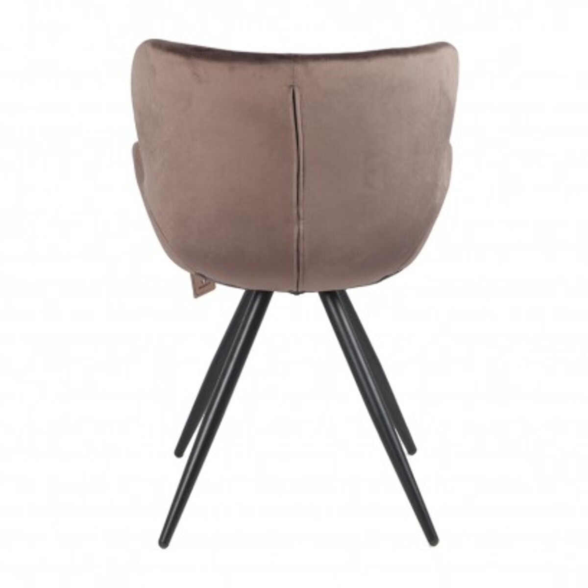 Chaise en velours avec piètement en métal noir - LILOU
