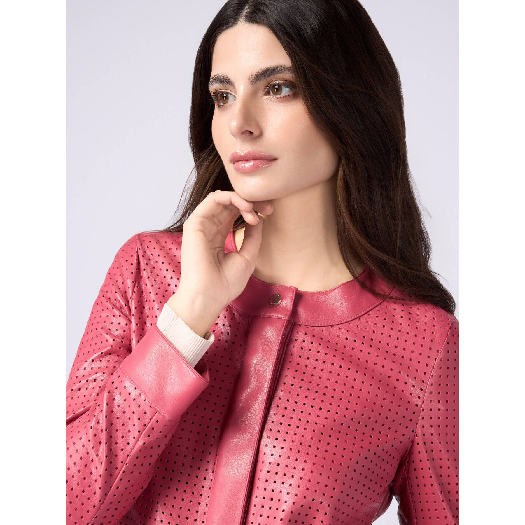 Oltre - Chaqueta corta calada - Rojo