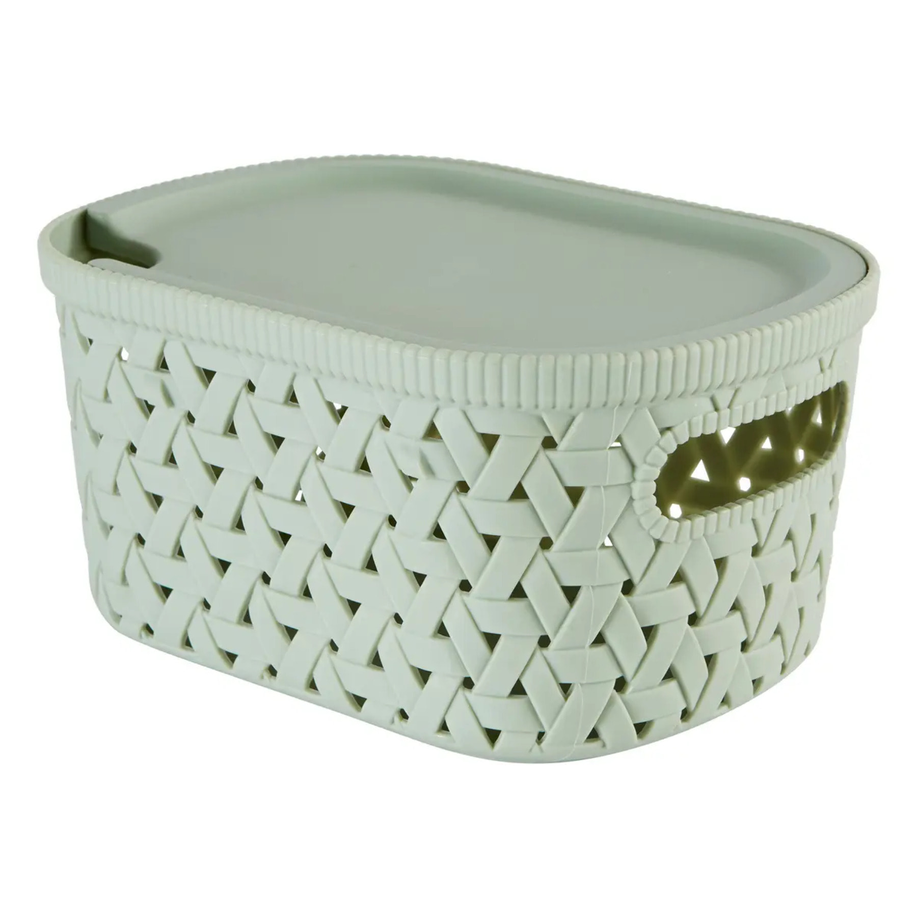 Panier "Tressy" en plastique sauge 2,3L