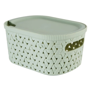 Panier "Tressy" en plastique sauge 2,3L