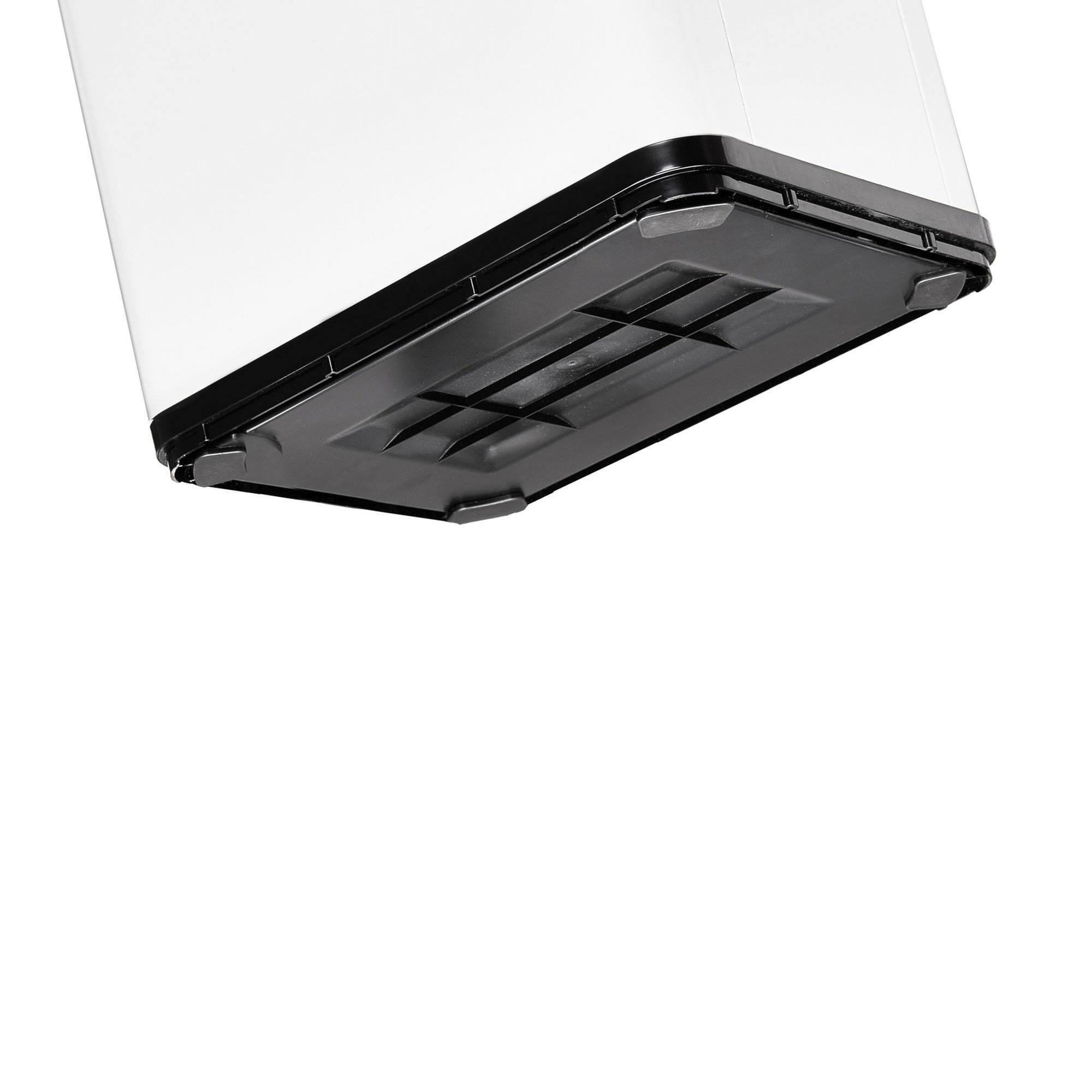 Well home - cubo de basura inteligente sin patas para reciclaje con apertura automática y contacto manual 15l+15l 35,5x26x60cm color blanco