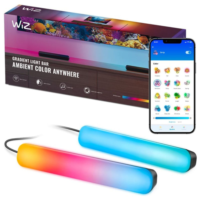 Lampe connectée WIZ Barre lumineuse Couleur x2