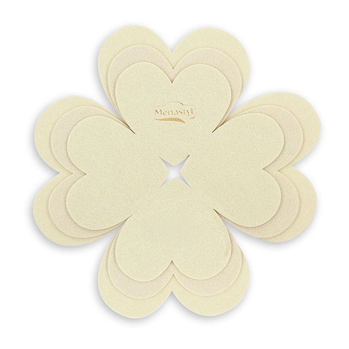 Lot de 3 intercalaires cuisson 24/28/32cm en feutrine crème