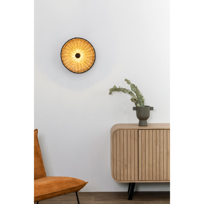 COSTAS 400 H70 Aplique/plafón negra/ratán