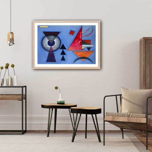 Poster Soft Hard par Wassily Kandinsky Affiche + cadre en bois - Chêne