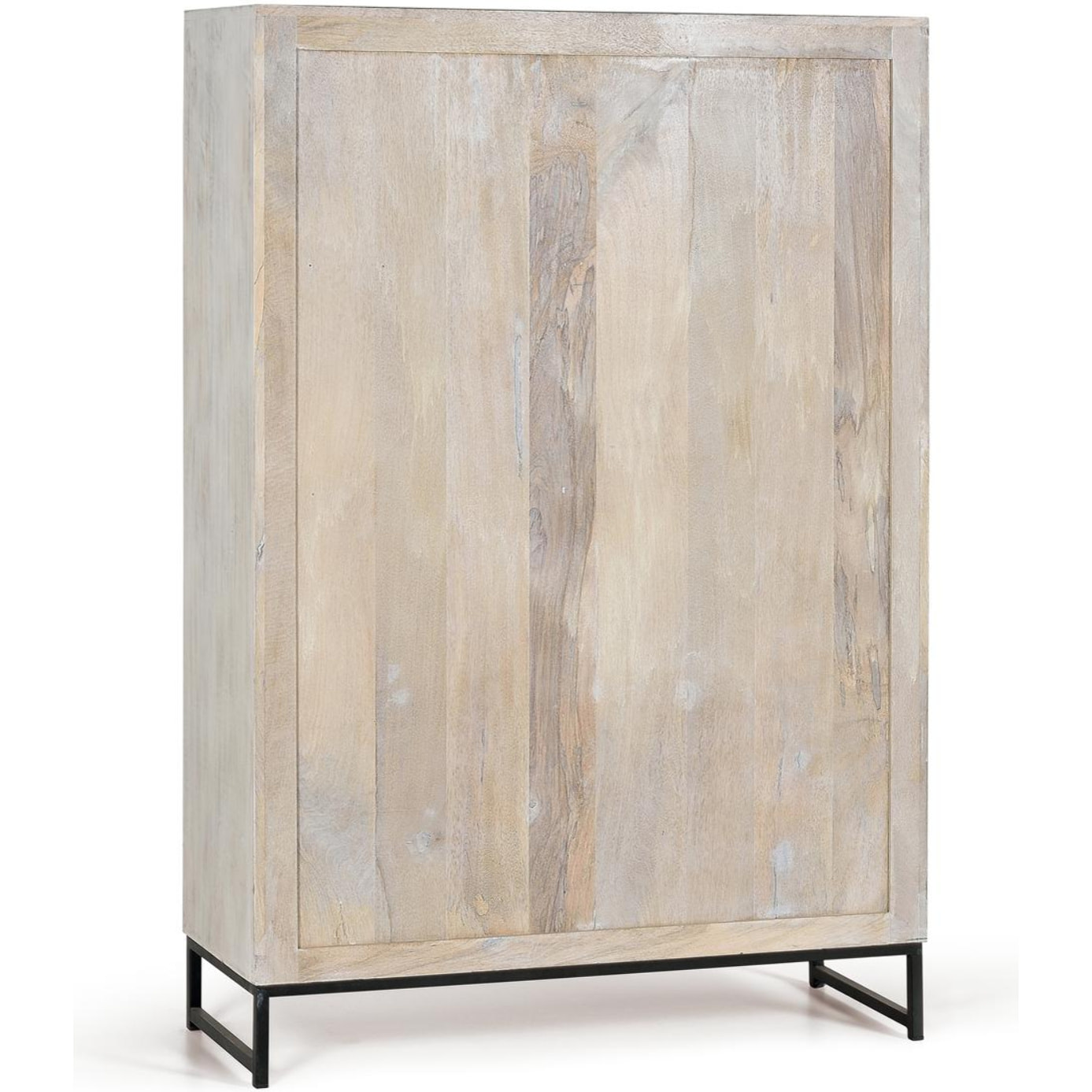 Alacena de Madera de Mango 110 Cm Estilo Étnico Boho Tallado