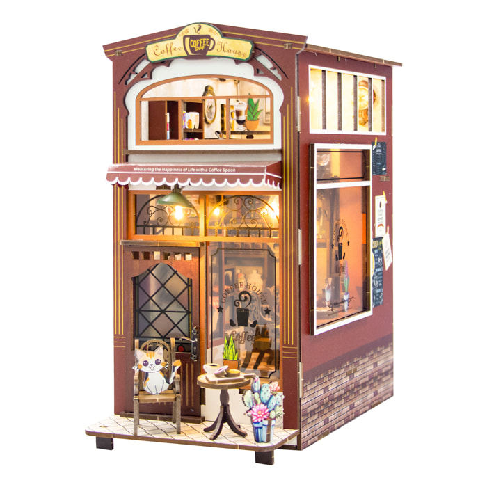 Caffetteria. Modello 3D realistico con grande dettaglio e luci LED.