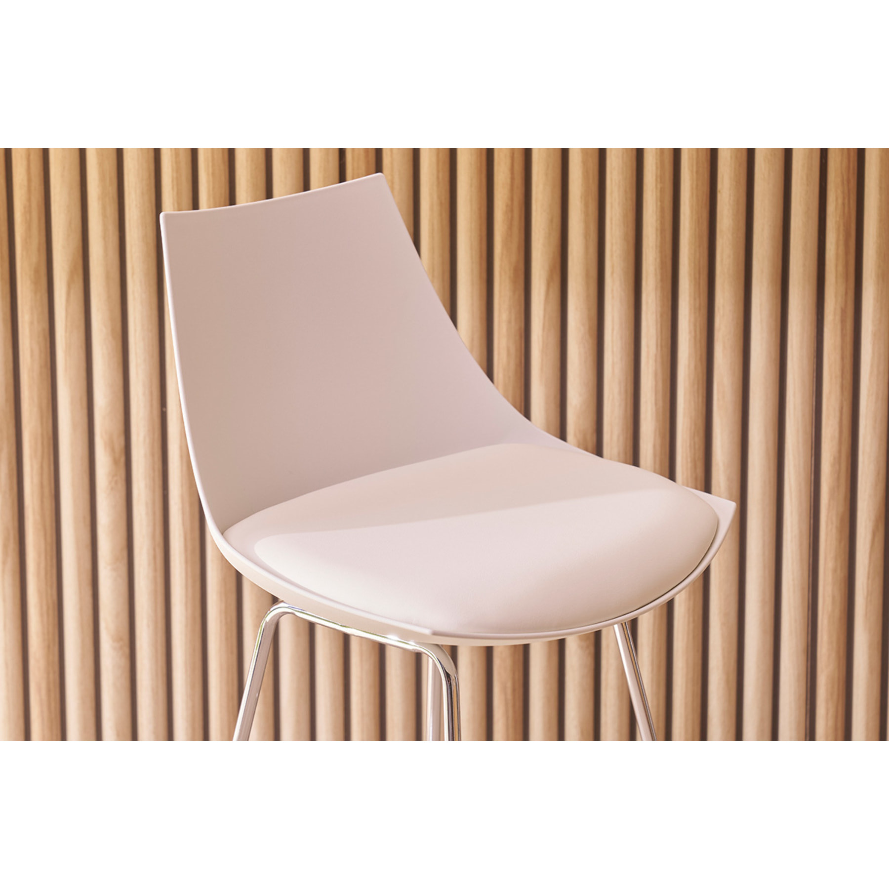 Tabourets de bar design blancs 65 cm (lot de 2) JUNE