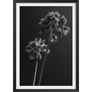 Affiche paysage Ambiance Californie Affiche + cadre en bois - Noir