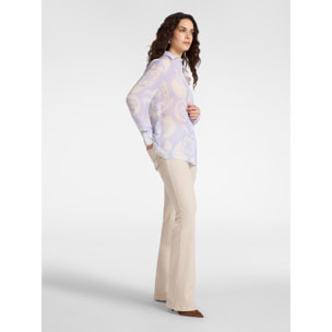 Elena Mirò - Camisa de viscosa estampada - Violeta