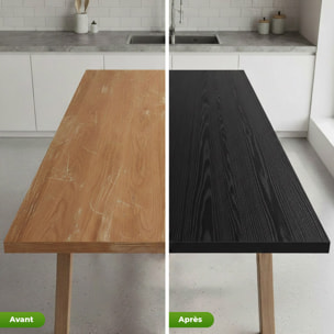 Rouleau adhésif protecteur effet bois noir au mètre - Autocollants Revêtement Adhésif Cuisine Meubles Salle de bain