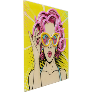 Tableau LED femme BD 39x39cm Kare Design
